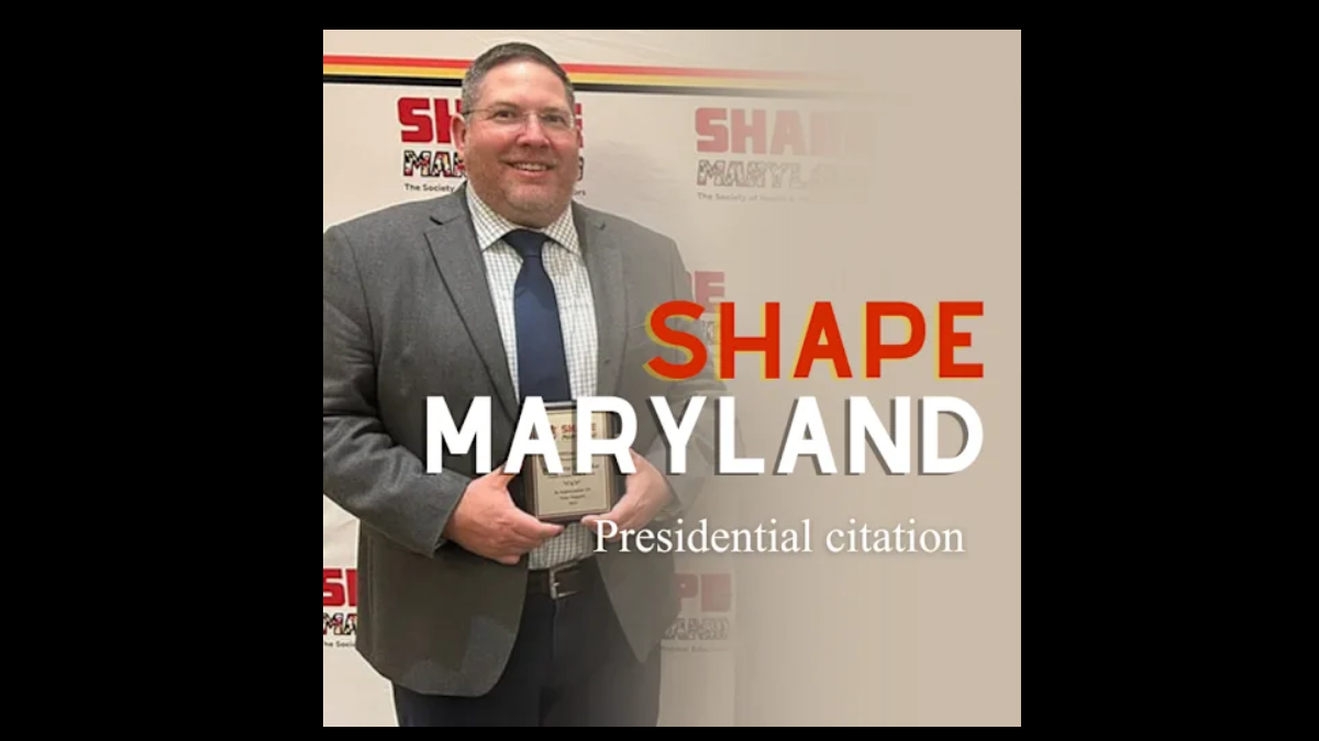 CCPS Specialist Wins SHAPE Maryland Citation
