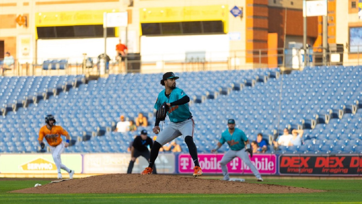 Watts-Brown Strong but Baysox Bullpen Falters in 8-2 Loss to Akron